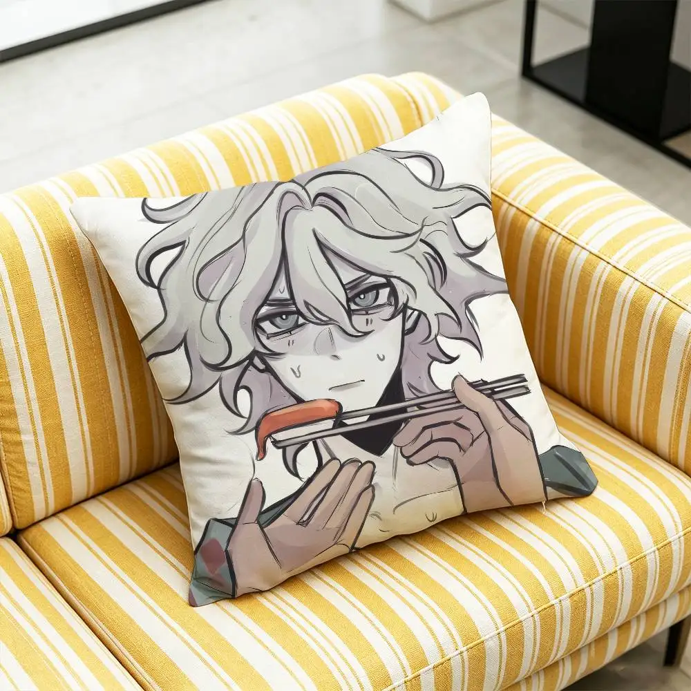 45cm 50cm 30cm 40cm Car Custom Square Pillowcase Pad Cushion Cover For Danganronpa Nagito Komaeda Throw Pillow Case