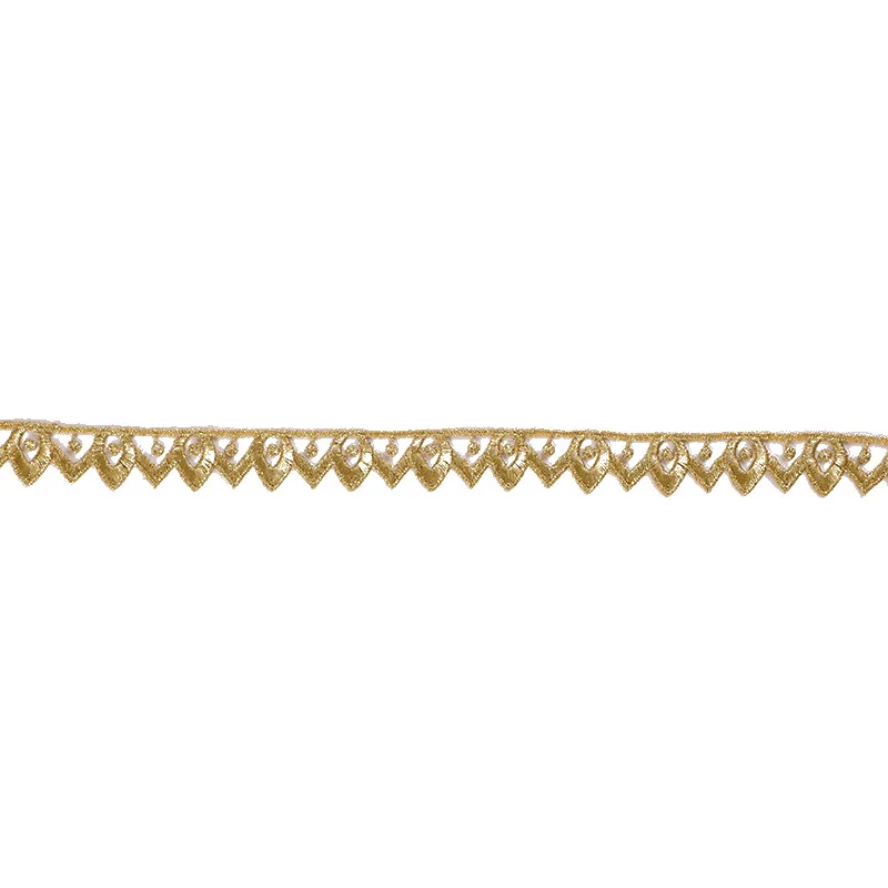 1 Yards Hollow Lolita Lace Ribbon Gold Silver Thread Embroidery Lace Trim DIY Garment Dress Sewing Accessories