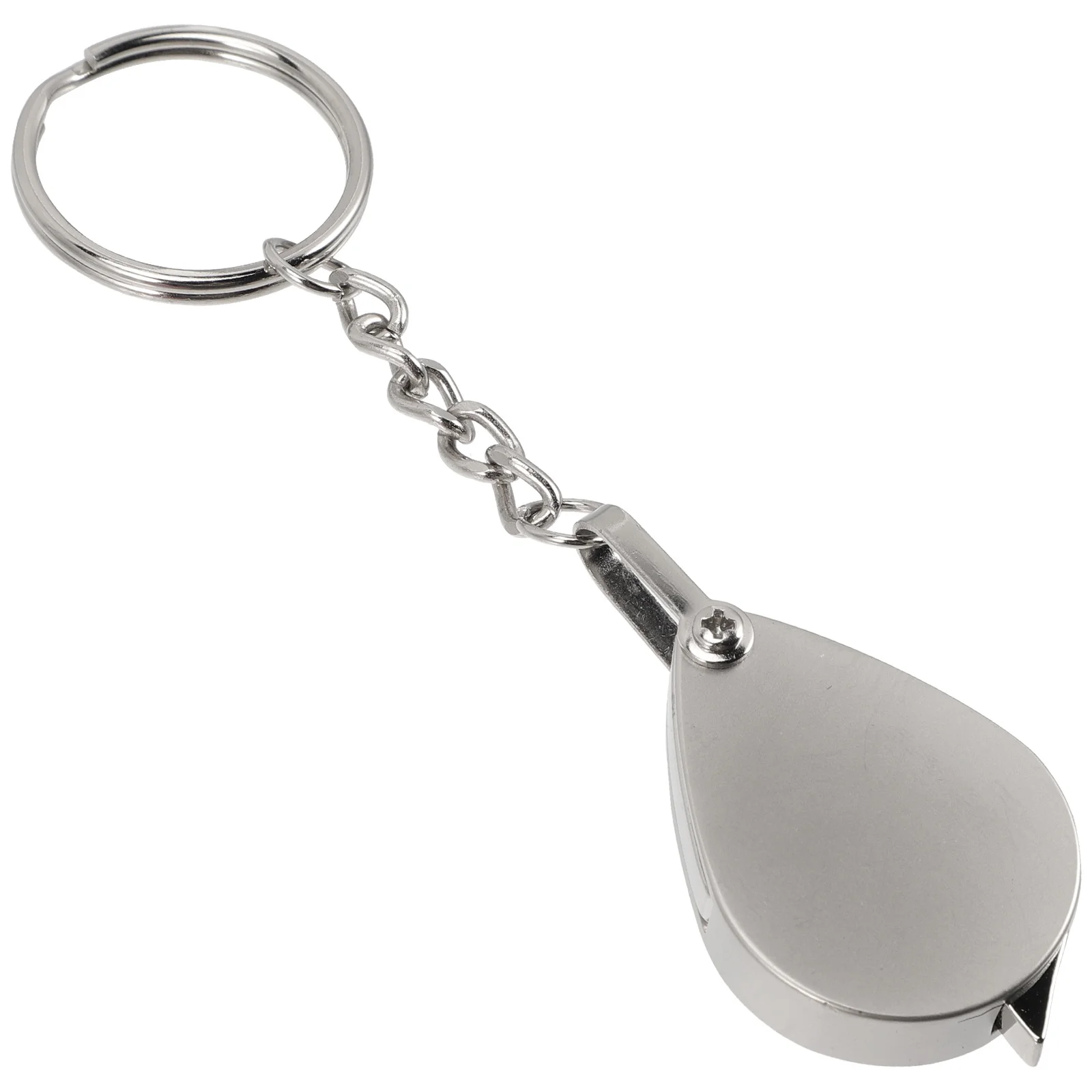 Magnifying Glass Keychain Locket Hanging Elderly Magnifier for Stainless Steel Foldable Loupe Portable Optical Lens Pendant