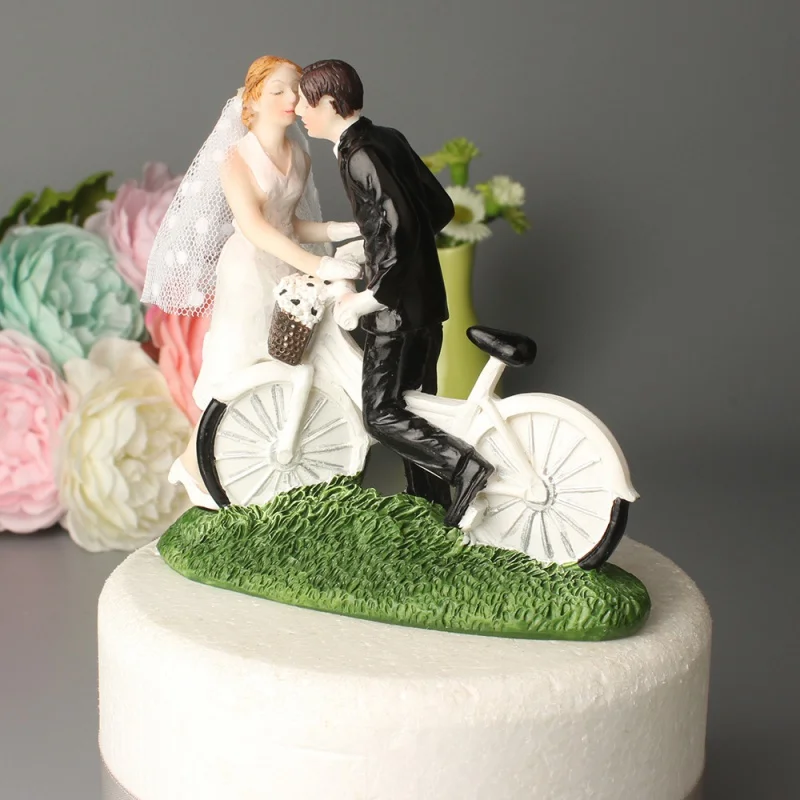 

People Wedding Gifts Resin craft ornament Bicycle Wedding DWear Veil