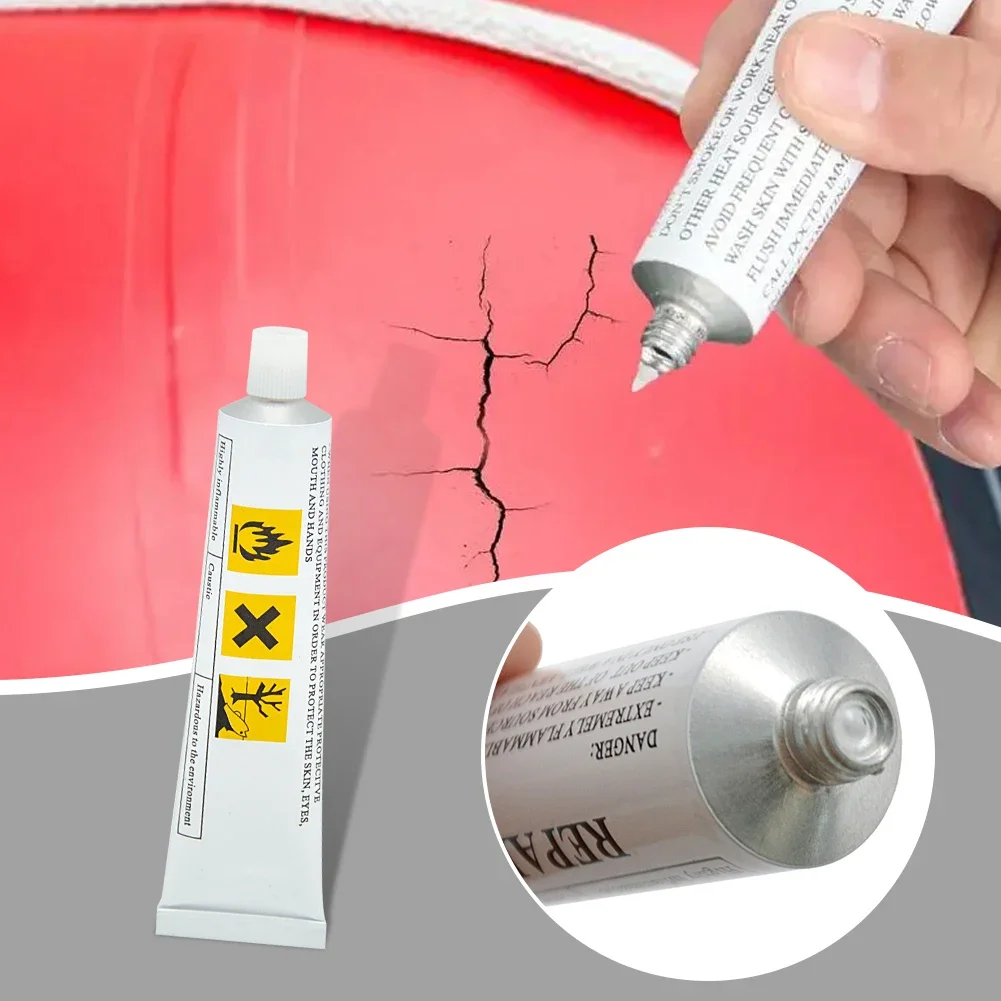 30ml/60ml riparazione foratura Patch colla Kit di riparazione impermeabile PVC colla gonfiabile per barche in PVC materasso ad aria giocattoli