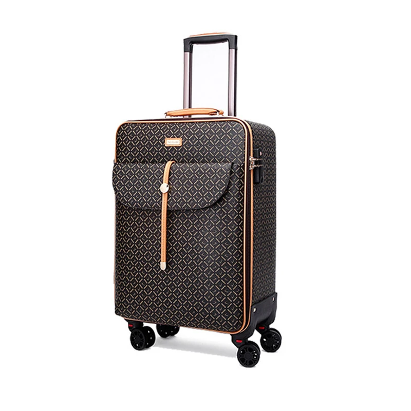 Set di valigie a mano retrò 16 "20" 24 "valigia da viaggio da donna con ruote Trolley Bag Fashion Luxury Brand Spinner Rolling bagagli