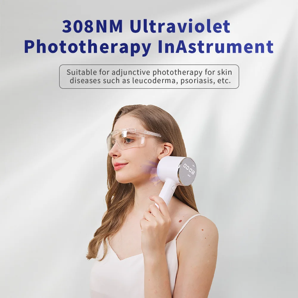 UVB Vitiligo Treatment 308nm Ultraviolet Phototherapy Device Vitiligo Treatment Ultraviolet Lamp Laser Psoriasis Lamp Therapy