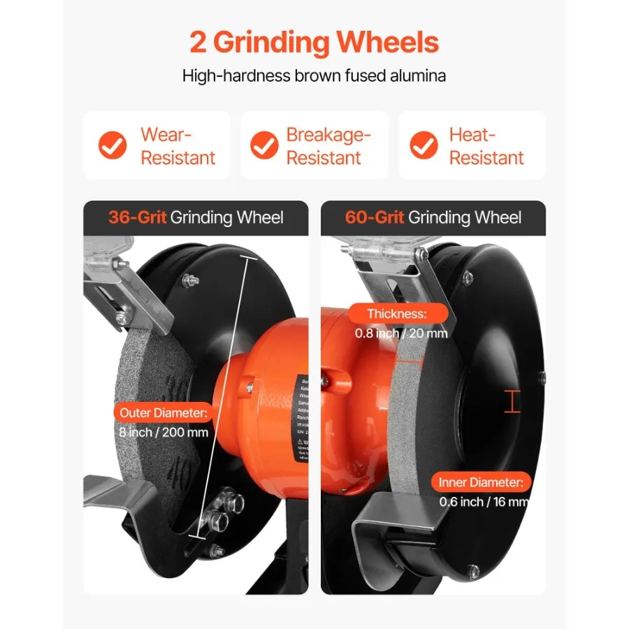 مطحنة مقاعد البدلاء 8 بوصة متغيرة السرعة مطحنة مقاعد البدلاء 20003450 دورة في الدقيقة مطاحن الطاولة مع محرك التعريفي 550 واط 5.0A 36 60 حصى طحن
