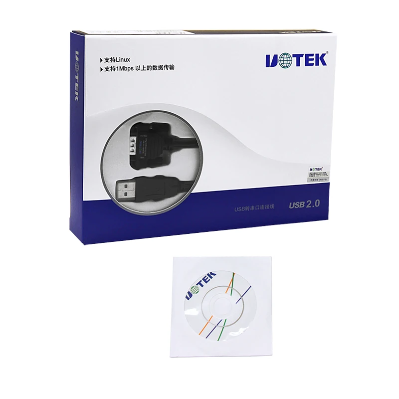 UOTEK 1.5M USB to RS-232 Converter RS232 Conversion Cable USB2.0 Serial 9-Pin COM Adapter Line DB9 Connector UT-883