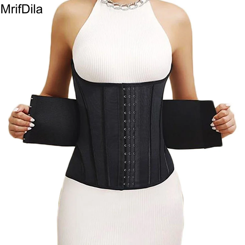 Aiithuug Double Belts U Shape Tummy Control Corsets Waist Trimmer Girdle Bones Strong Control Belts Slimming Waist Trainer Shape