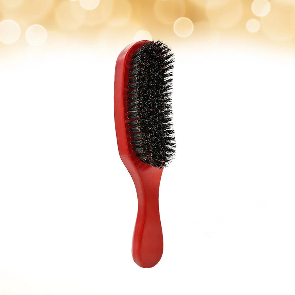 

Wooden Hair Comb Red Handle Natural Boar Bristles Anti Static Hair Care Scalp Massage Styling Blow Drying Wooden Comb