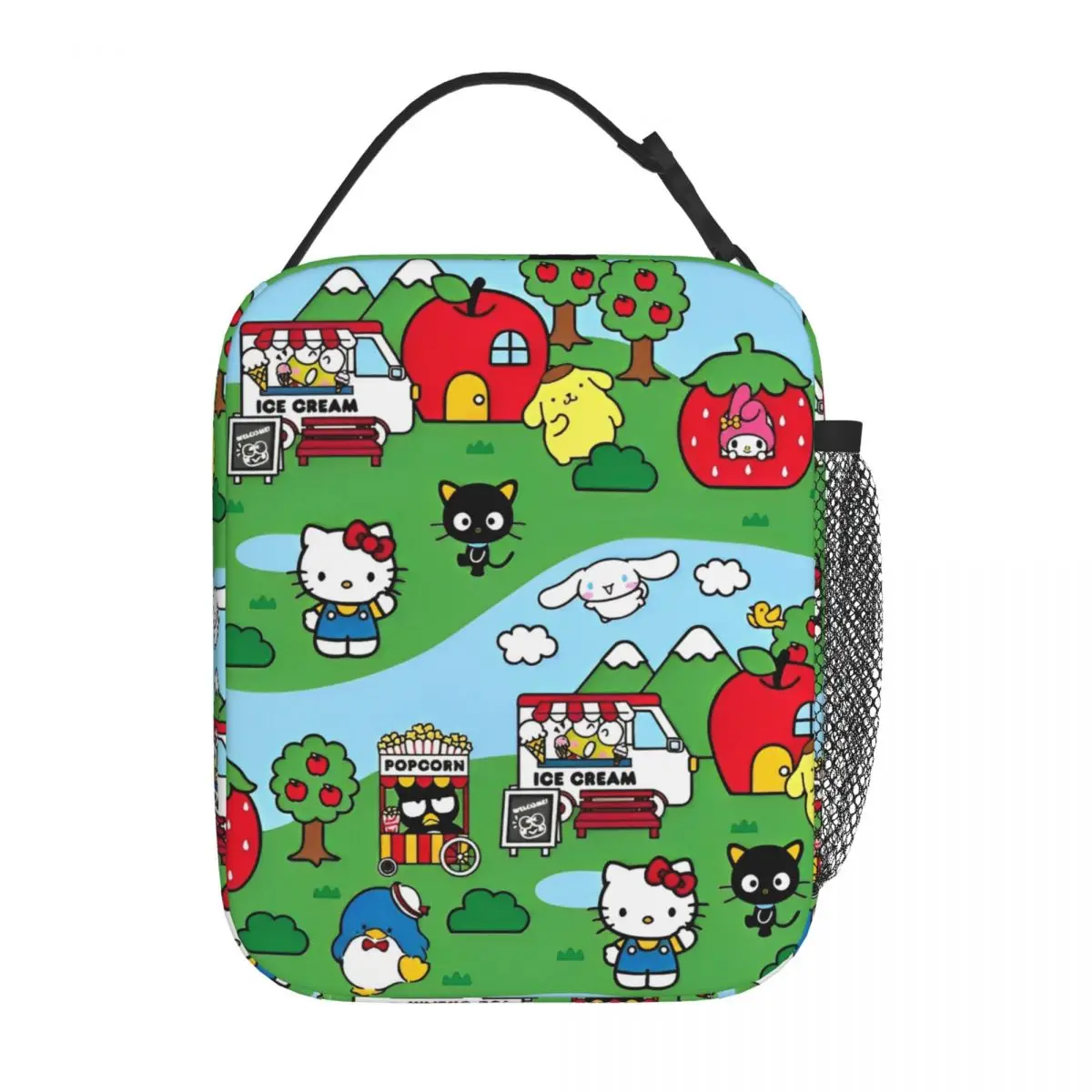 

Термосумка для обедов Hello Kitty, большая, с милым мультяшным дизайном, контейнер для еды, сумка-холодильник, сумка-тоут для обедов, для офиса и активного отдыха, сумка для еды