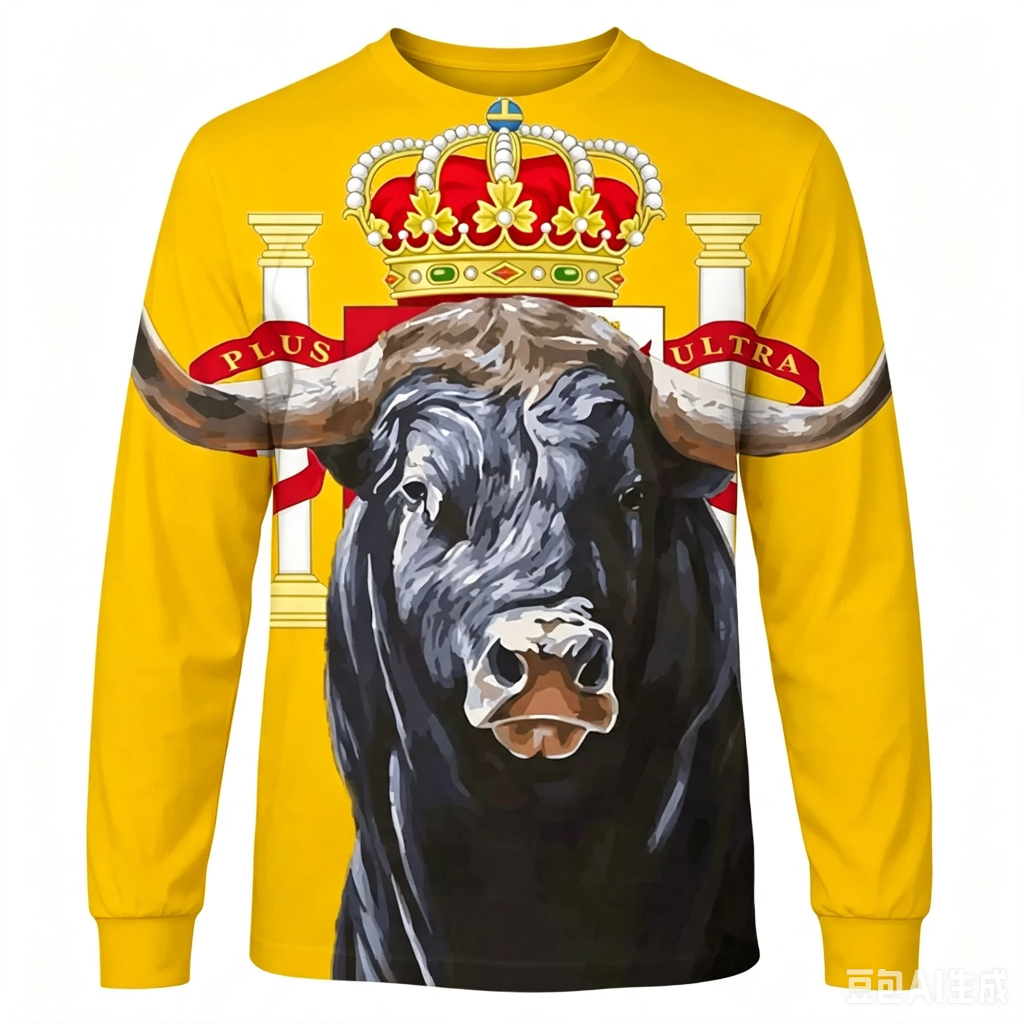 Summer Men T Shirt Summer Spanish Bullfighting Graphic T Shirts for Men Spain Bull T-shirt 3D Womens Long Sleeve