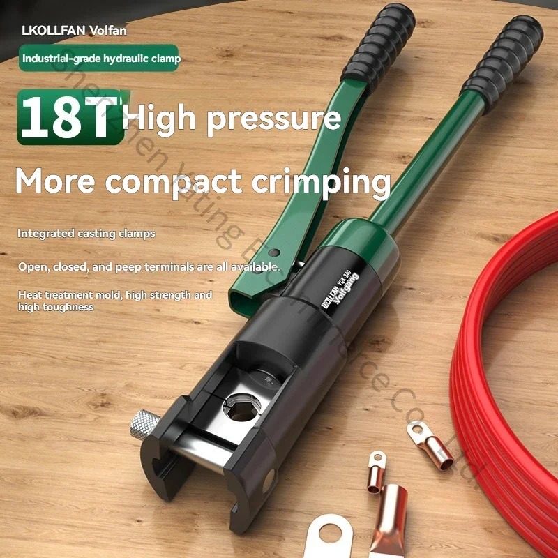 

Набор ручных гидравлических клещей для обжима медных наконечников 120/240, тип 240, 16T, интегрированные, для электриков