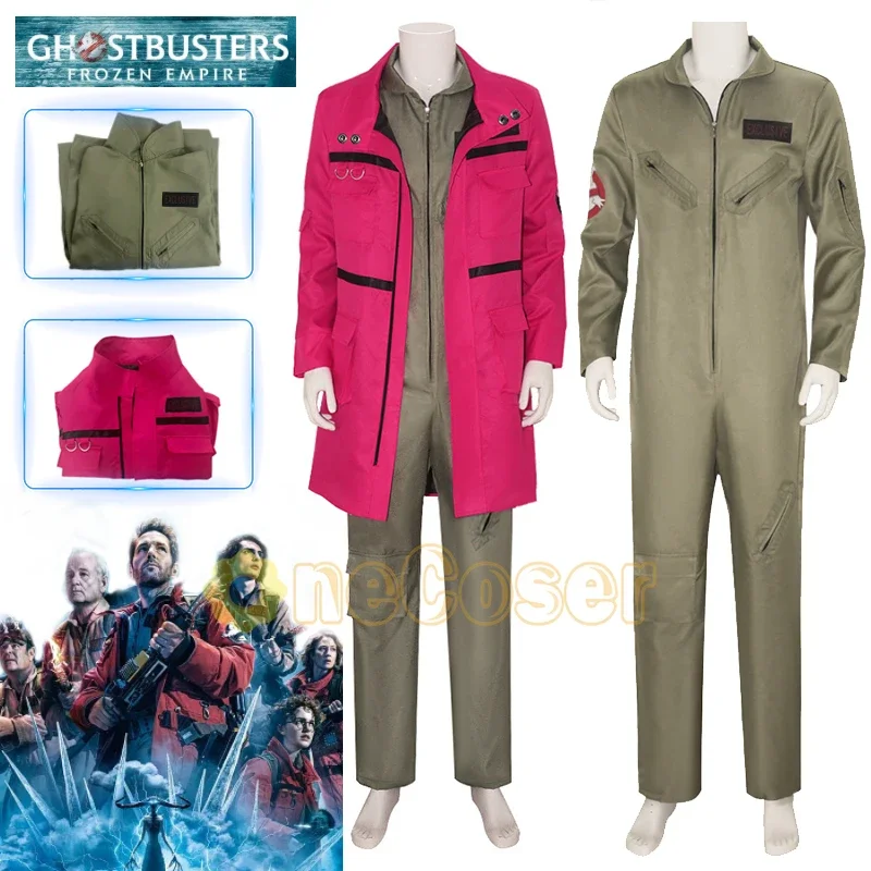 Movie Ghostbusters 2 Frozen Empire Cosplay Costume Grooberson Trench Jumpsuits Uniform Callie Bodysuits Halloween Party