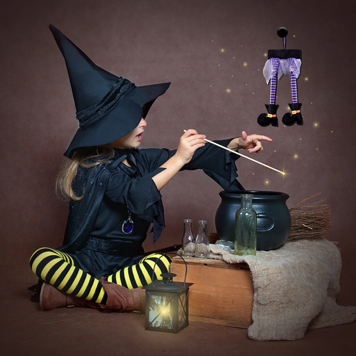 

Outdoor Decor Halloween Decorations Witch Pendant Toy Hanging Props Witches Legs