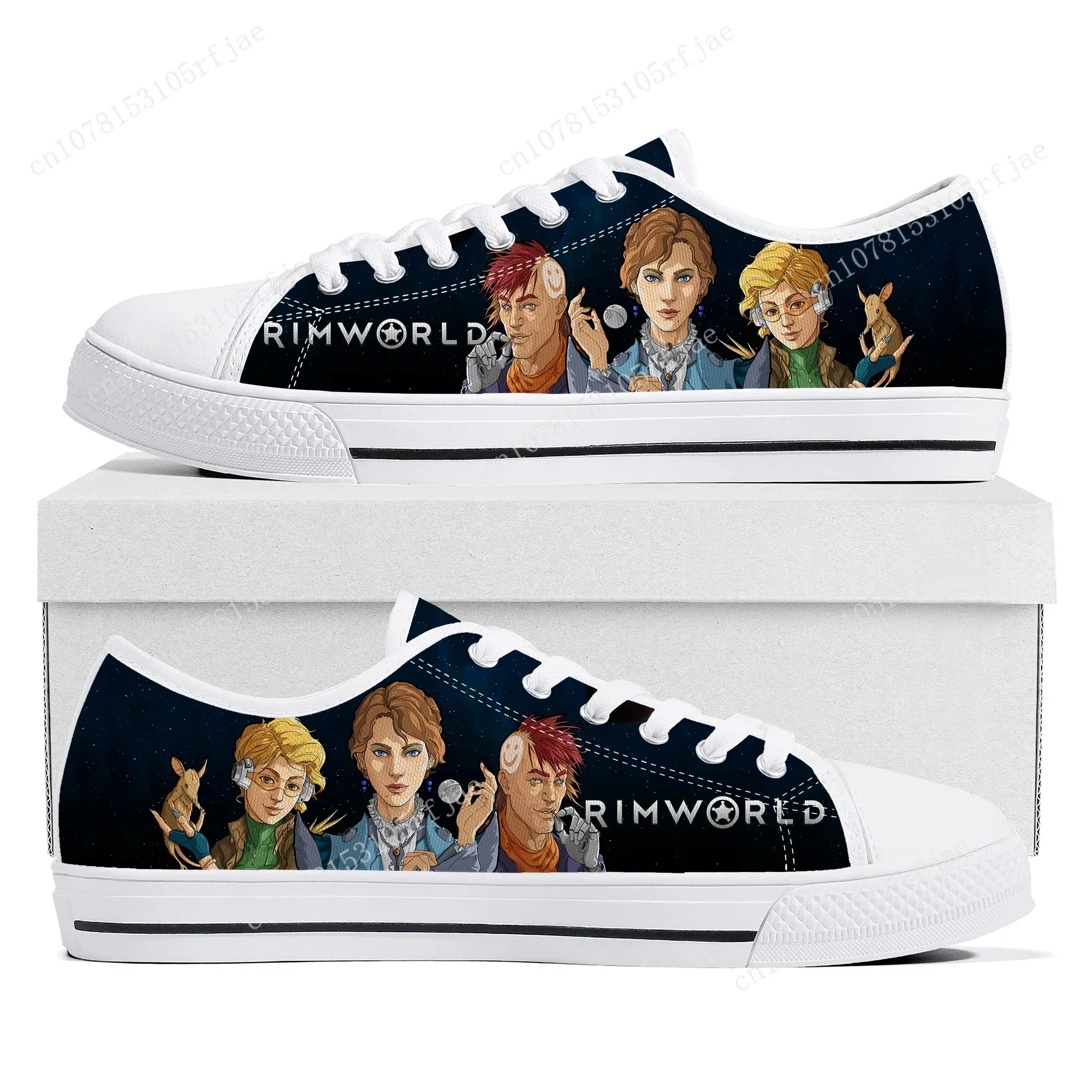 RimWorld Low Top Sneakers Hot Cartoon Game Womens Mens Teenager Fashion Canvas Sneaker Couple Custom Built Shoes