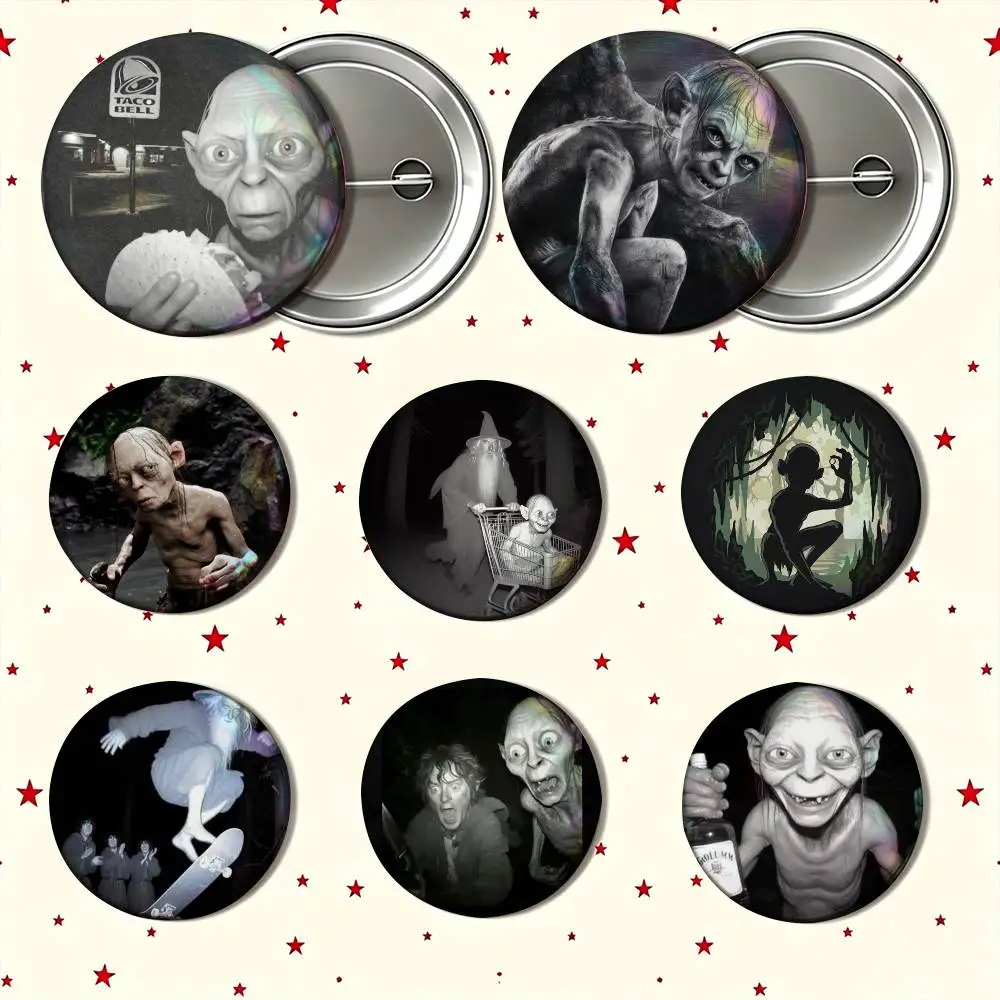 L-Lord of the R-Rings Gollum Fashion 25mm 32mm 44mm 58mm Anime Badges Brooches DIY Pins Decorations Birthday Gifts