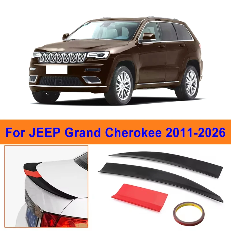 

For JEEP Grand Cherokee 2011-2026 3-Section ABS Rear Trunk Spoiler 115-125cm Adjustable Sports Decor Top Wing Car Exterior Parts