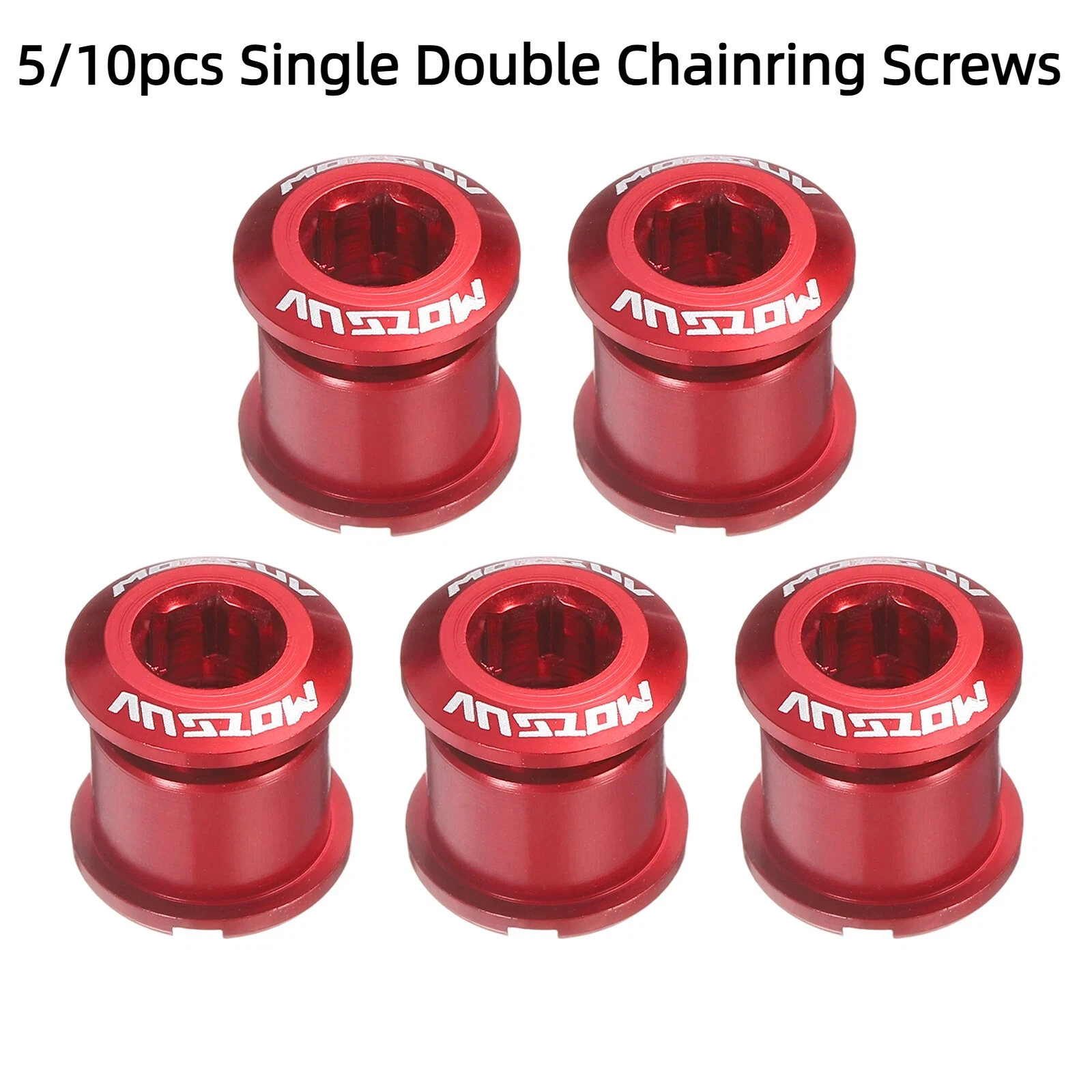 5/10pcs Chainring Bolts Single Double Chainring Screws M8 Aluminum Alloy Bike Chainwheel Screws Mountain Road MTB 6.4/8.4mm