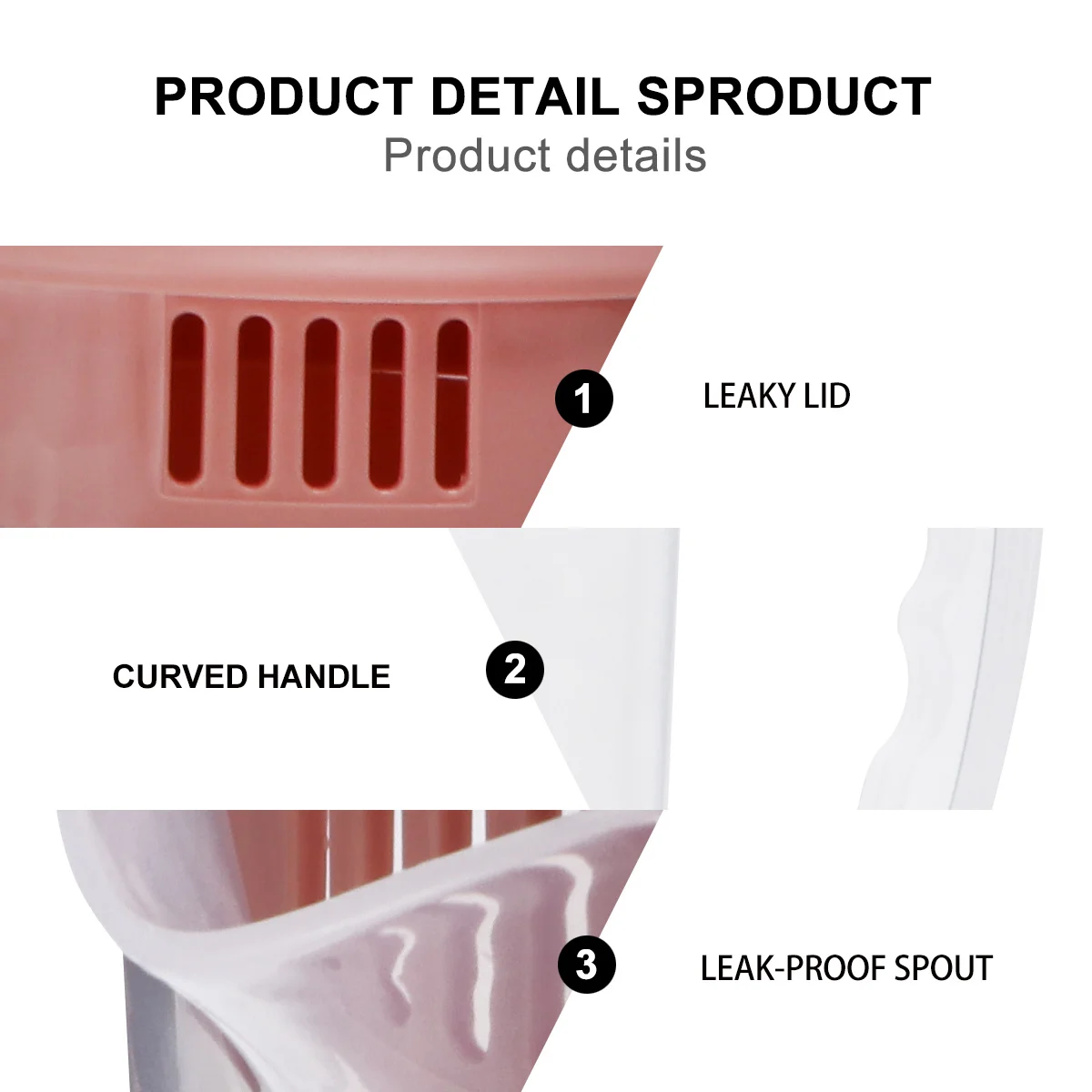 

2600Ml Cold Water Jug Food-Safe Plastic Beverage Pitcher Heat Resistant Juice Pot For Party Picnic Swimming Pool Use Pink