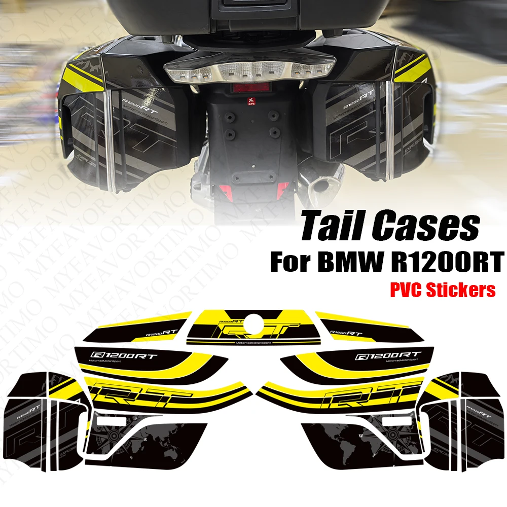 

Motorcycle Fairing Fender Trunk Tail Cases Stickers Tank Pad Grips Kit Knee Wheels Stickers For BMW R1200RT R 1200 RT Decals