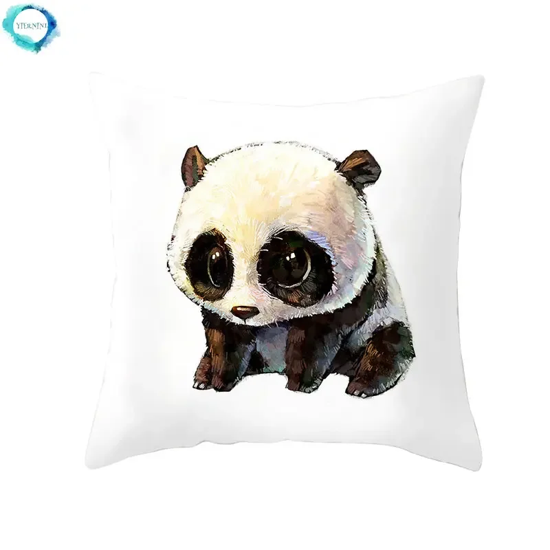 

Cute Cartoon Panda Printing Throw Pillow Case Creative Panda Decorative Pillowcases Cute China Panda Pillow Case Cover almohada