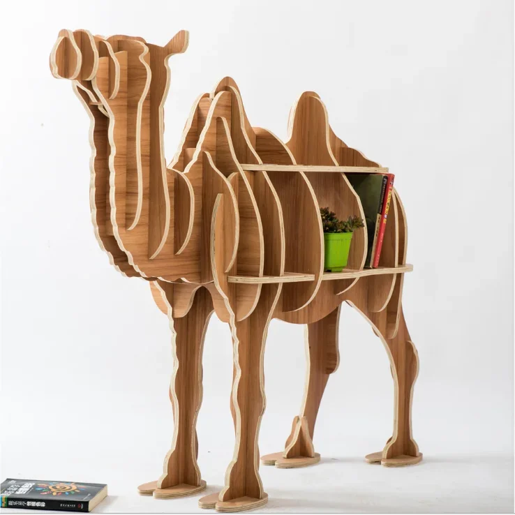 Environmental protection creative wood animal bookshelf quality selection of materials a variety of colors