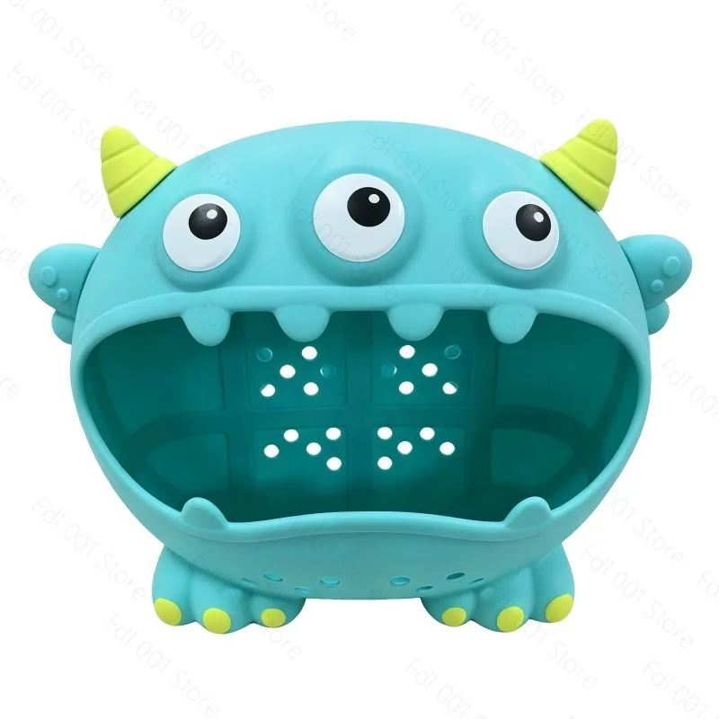 Foldable Bathroom Storage Basket Baby Bath Shooting Toy Water Playing Toy Drainable Moistureproof