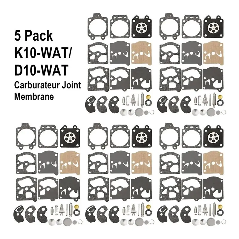 K10 WAT/D10 WAT Carburetor Repair Kit 5 Pack - Ensures Smooth Engine