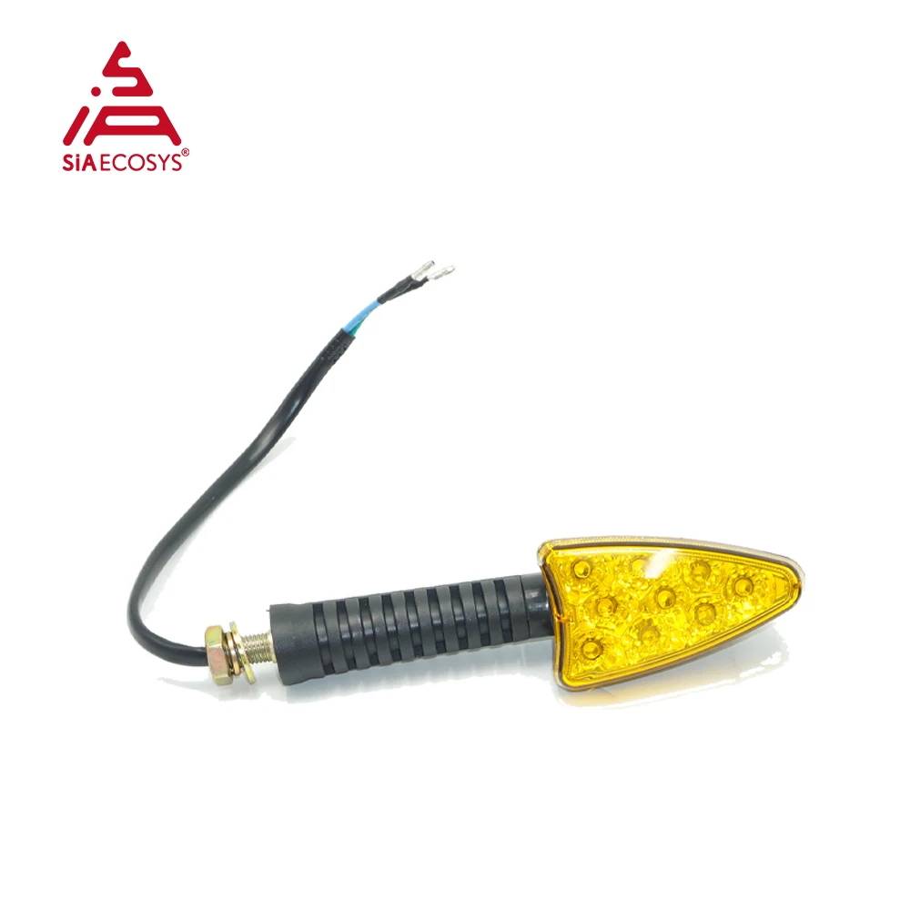 SIAECOSYS-Universal Motocicleta Turning Signal Lights, Indicador LED, Acessórios Scooter, 12V