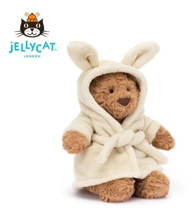 

SS Jellycat New Bartholomew Bear Series Плюшевые игрушки Баклажаны Медведь Любовь Медведь Милая плюшевая игрушка BabyComfort Кукла Детский подарок на день рождения