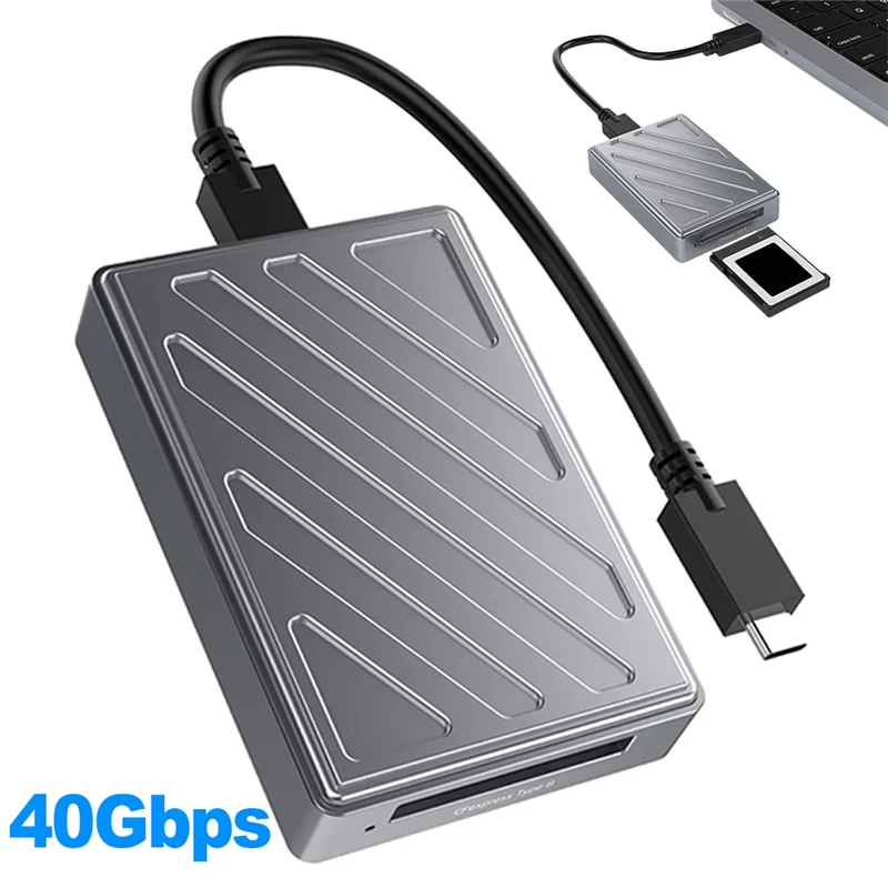 Leitor de cartão AM-Cfexpress Tyep B USB 4.0 10 Gbps Leitor de cartão Cfexpress Drive Adaptador de cartão de memória grátis para PC laptop