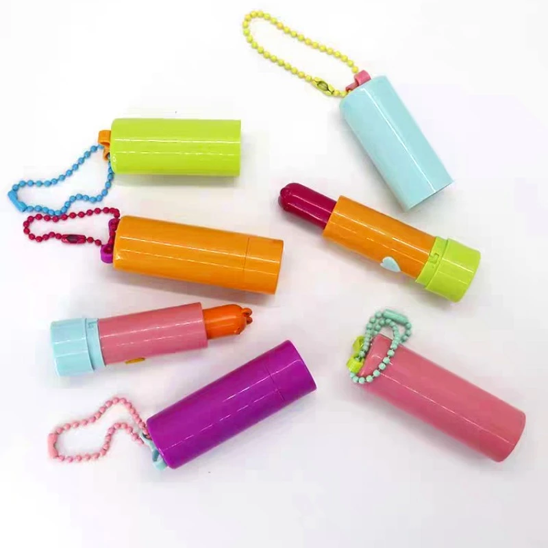 Qualia capsule toys cute kawaii Animal Lip Mascot Ball Chain cat rabbit dog pig bear lipstick girls gifts pendant gasha figures