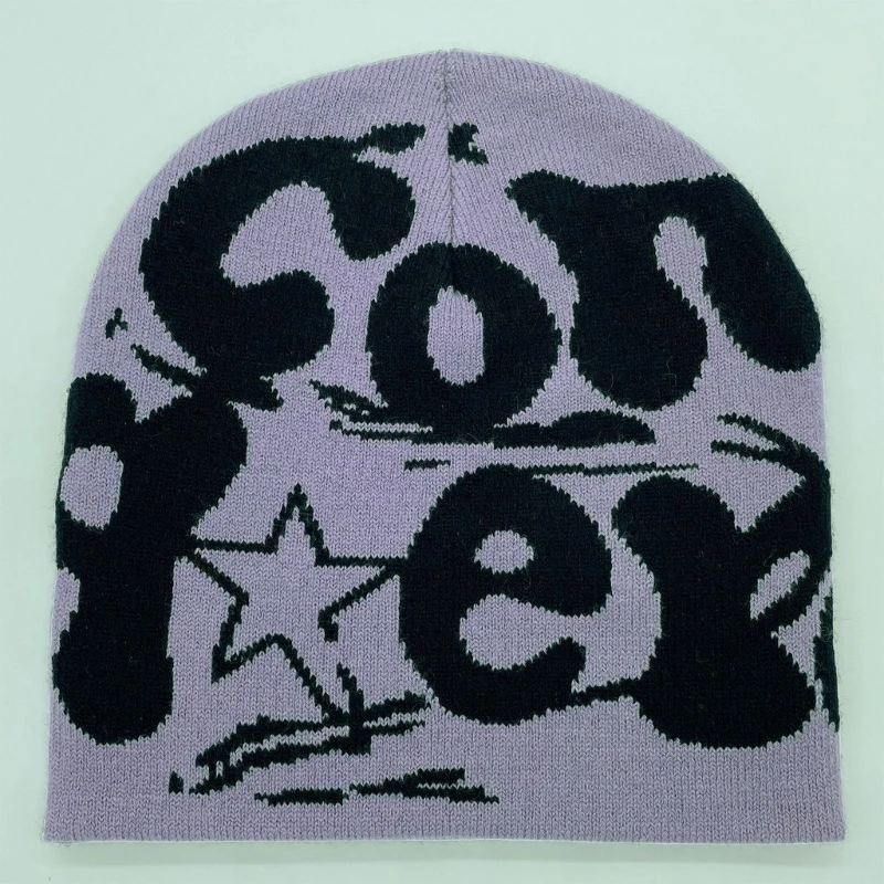 Y2k czapka beanie kobiety mężczyźni czapka zimowa hip-hop rekwizyty kostiumowe czapka czaszkami