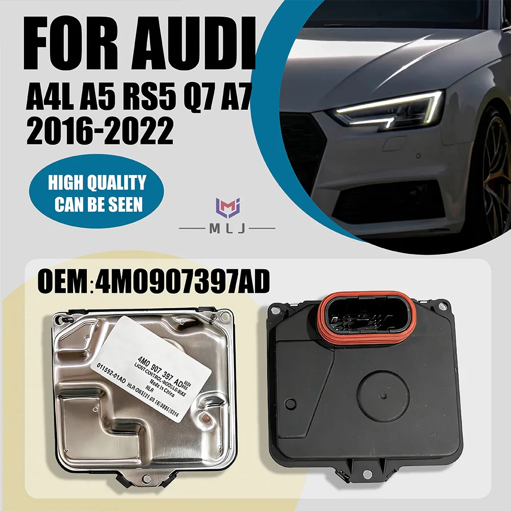 Direct Replacement LED Headlight BallastMatrix Angel Eye Turn Signal Control Unit 4M0907397AD For Audi A4L A5 RS5 Q7 2016-2022