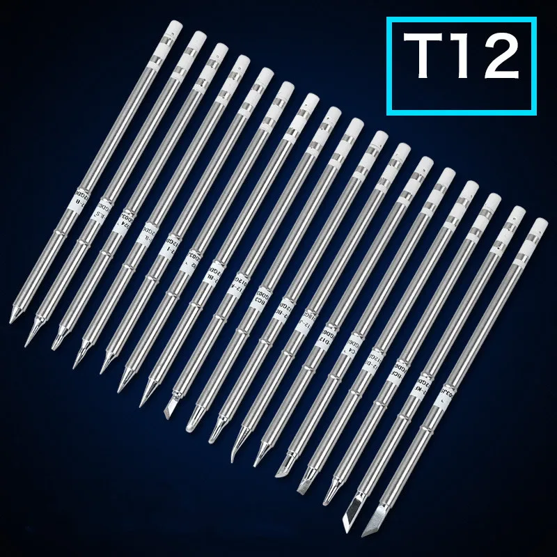 

Newest T12 Electric Soldering Iron Tips T12-K B2 BC2 ILS JL02 D24 KF For Hakko fx951 DIY Soldering Station Kits