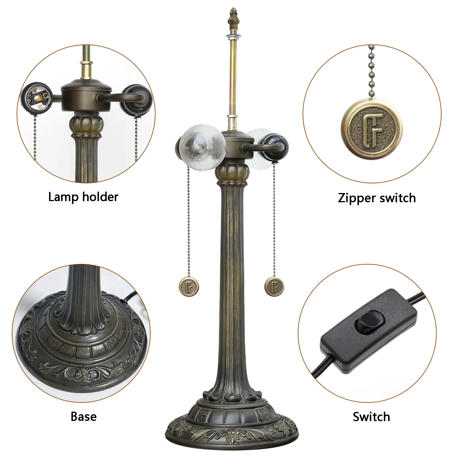 16 Inch Handmade Tiffany Table Lamp Stained Glass Leaf Lamp for Home Office Decoration Perfect Table Light for Living Room