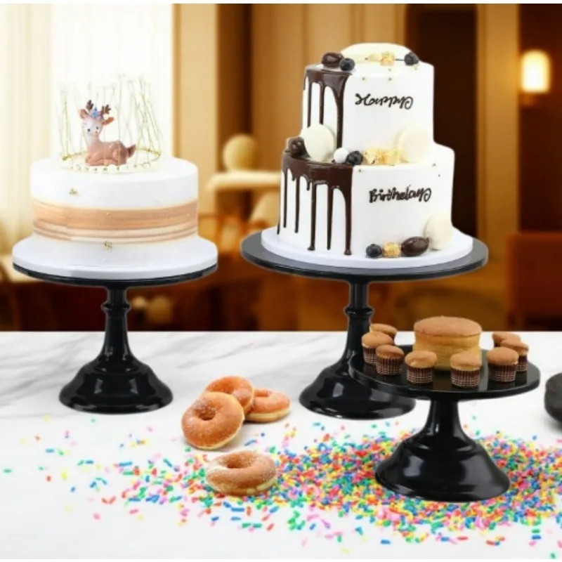 

Commercial Metal Pastry Stand Tiered | 1PC or 3PC Set for Bakery Dessert Display | Premium Rustproof Cake Tower for Coffee Shop
