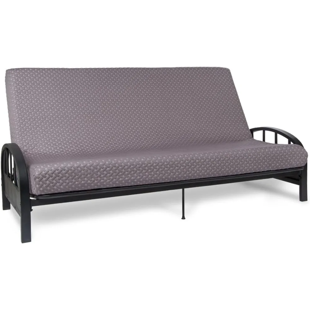 Memory Foam Futon Mattress – Full Size (Frame Not Included) (Grey)