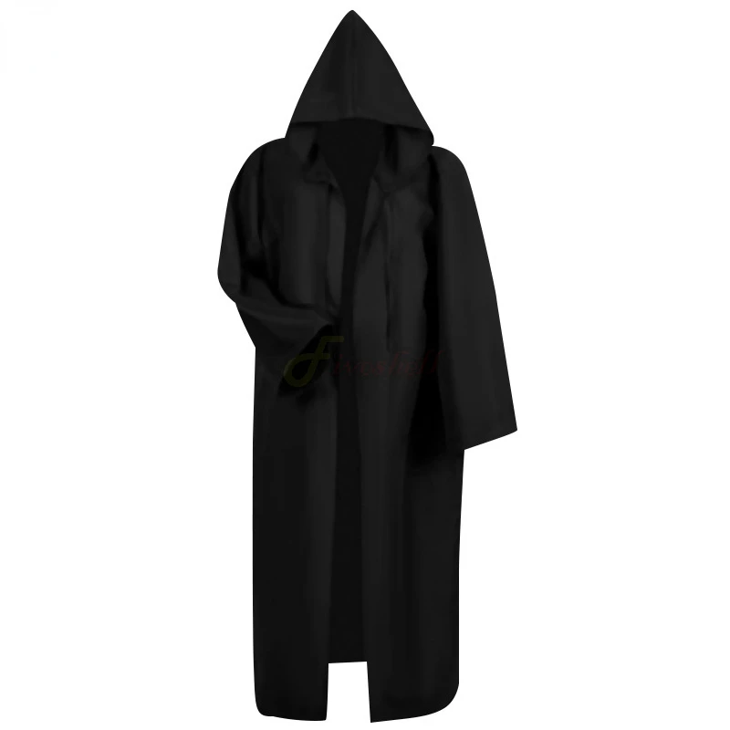 S-4XL męskie średniowieczne rycerzy krzyżowców templariuszy tunika Cosplay kostiumy renesansowy Halloween Surcoat wojownik czarny płaszcz plagi Top