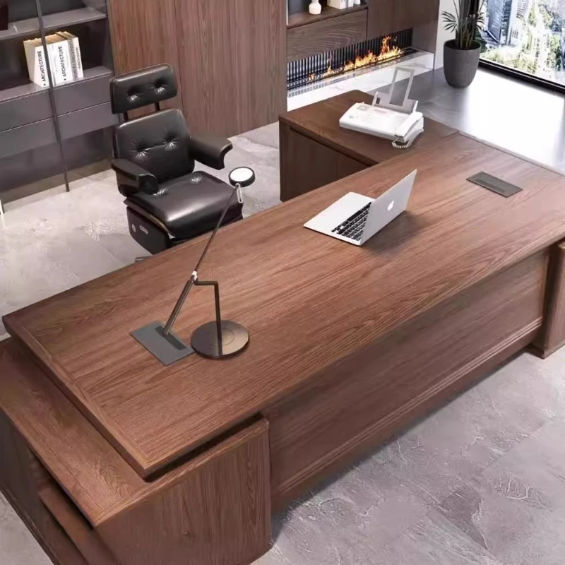 Brown Strong Executive Desk Storage Luxury Drawers Luxury Executive Desk Modern Cheap Mesa De Escritorio Office Desk Furniture