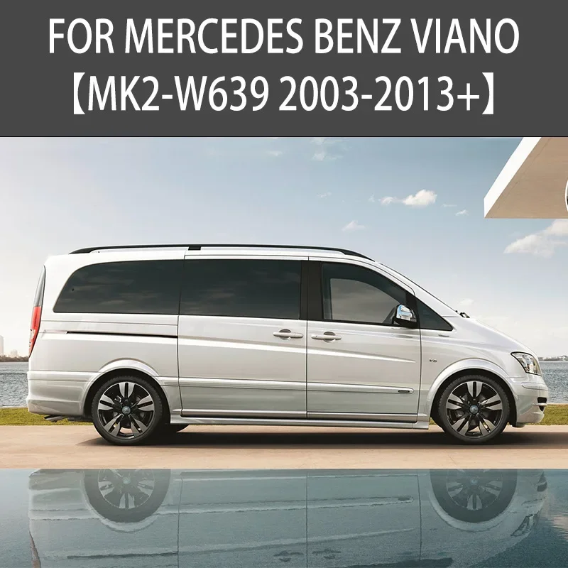 Linker- En Rechterbuitenspiegelglas Voor Mercedes Viano W639 (2003-2010) – Verwarmd, Antifog, Breedbeeld, Met Montageplaat