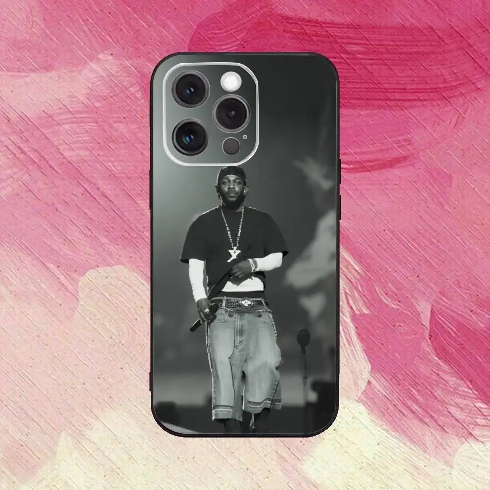 K-kendrick 12l-lamar Rapper Phone Case  For iPhone17,16,15,14,13,12,11 Plus,Pro Max Soft Black Cover