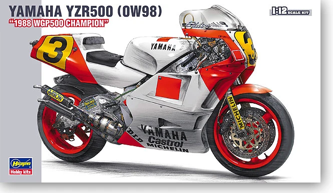 

Hasegawa 21503 Static Assembled Car Model 1/12 Scale For Yamaha YZR5001988 WGP500 Winning Motorcycle Model Kit