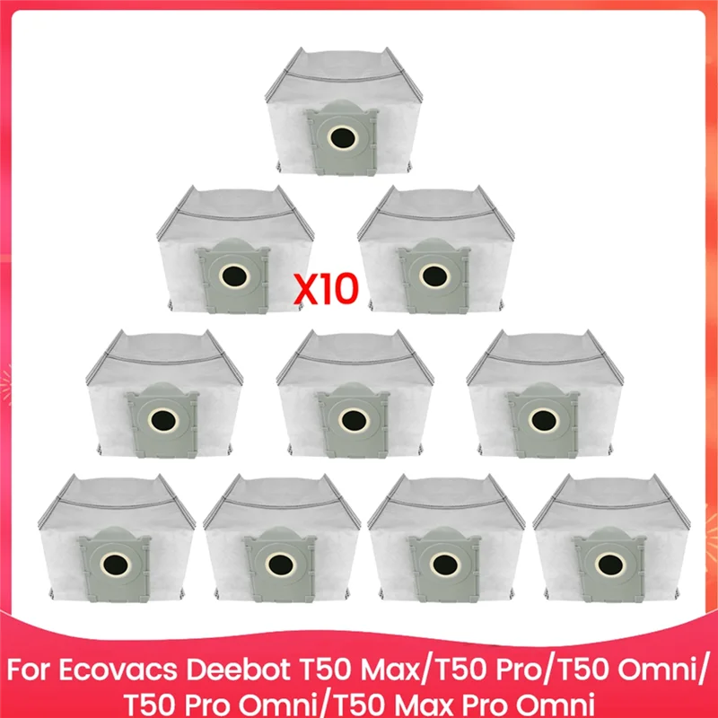 WHYY-Vacuum Dust Bag For Ecovacs Deebot T50 Max/T50 Pro/T50 Omni/T50 Pro Omni/T50 Max Pro Omni Vacuum Cleaner Parts 10PCS