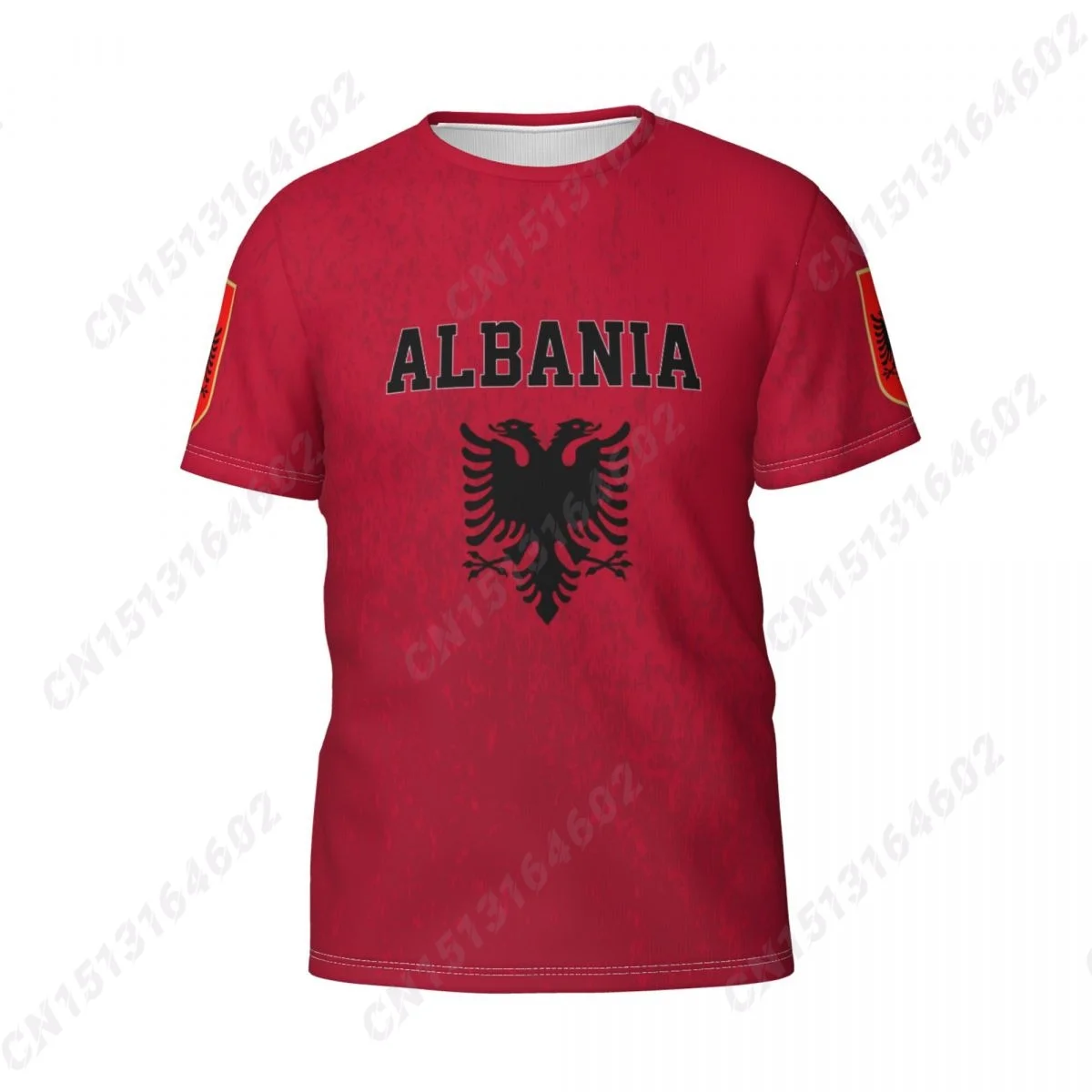 Albania Country Vintage Flag 3D Printed T Shirt Men Summer Short-sleeved Custom T-shirt For Soccer Running Bike Tennis Fitness