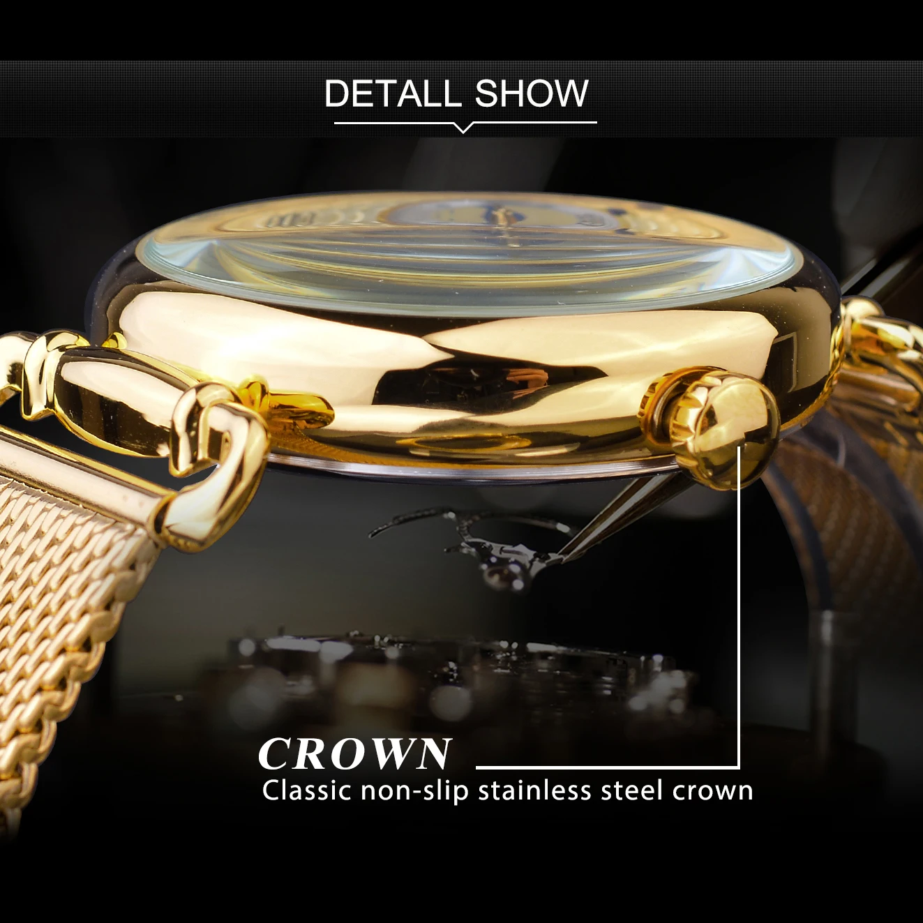 REWARD Gold Watches Men Multiple Time Zone Display Quartz Wristwatch Business Clock Man Luxury Watch - view 5