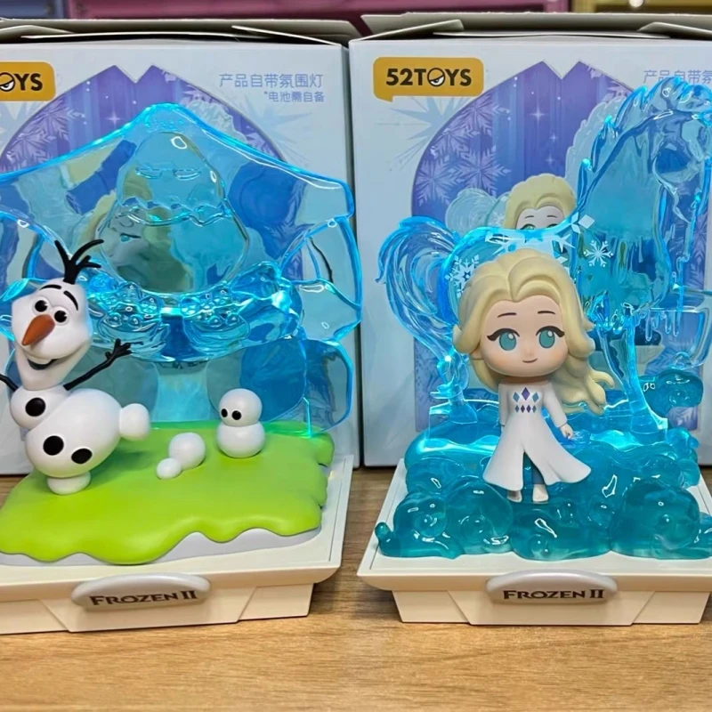 

Genuine Disney Frozen ⅱ Blind Box Aurora Dream Series Emit Light Model Toy Ornament Night Light Collection Kids Birthday Gift