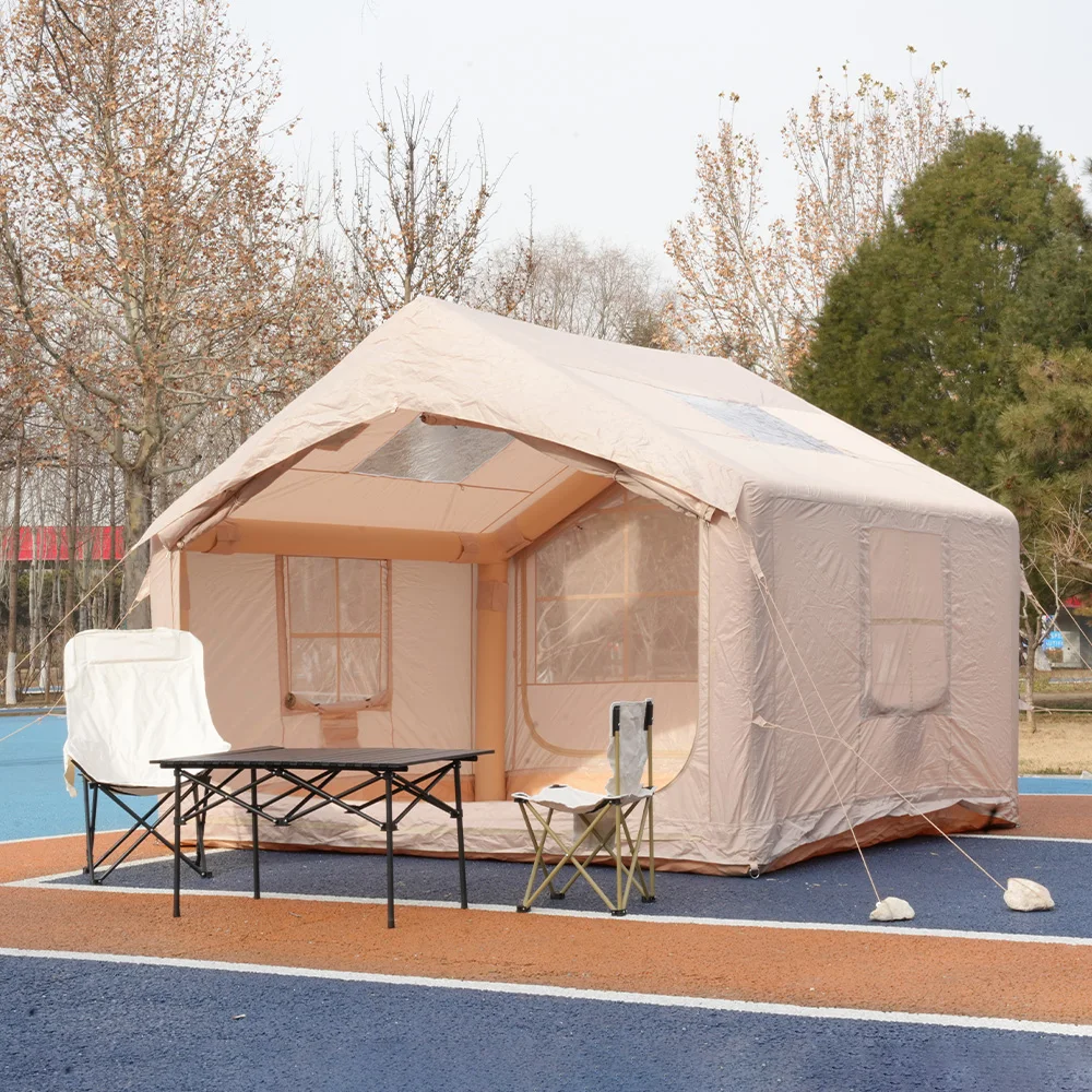 Factory Direct Large Inflatable Air Tent Waterproof Durable Four Season Family Camping Air Tent For Easy Operation