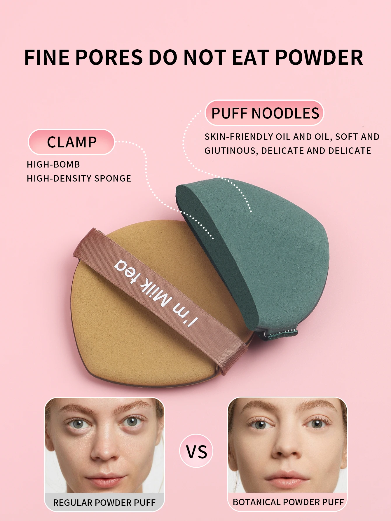 Conjunto de sopros cosméticos em caixa, 7 peças, gota de água, redondo, dupla face, feminino, macio, esponja de maquiagem facial, beleza, maquiagem, ferramenta de pó lavável