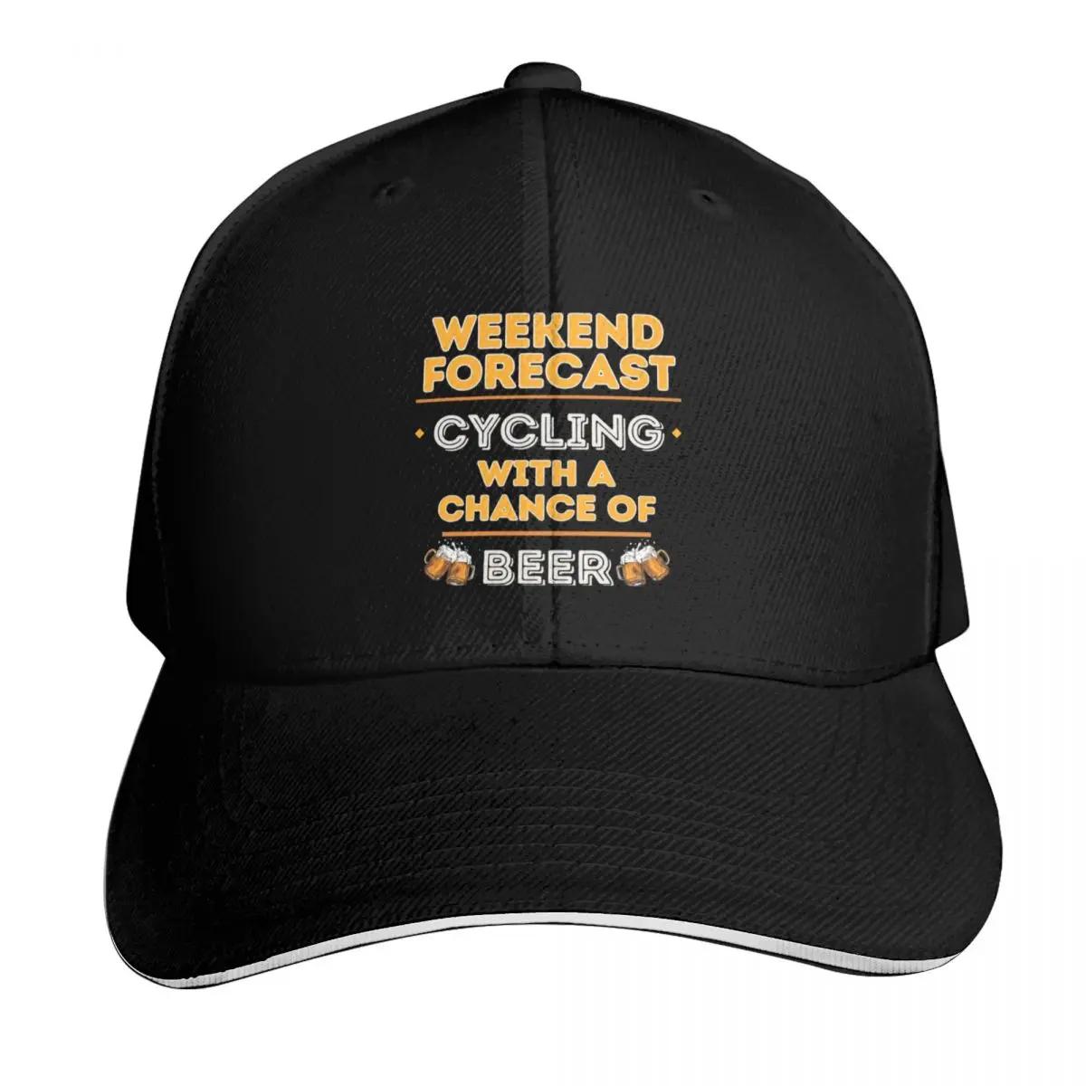 Funny Cycling Beer wear and accessories Baseball Cap Moisture Wicking Quick Dry Curved Brim Classic Fit Low Profile Unstructured