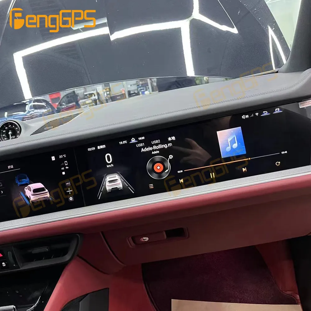 Android Car Copilot dla Porsche Cayenne 2018-2024 Inteligentny system Radio samochodowe Nawigacja GPS Odtwarzacz multimedialny Carplay Auto BT