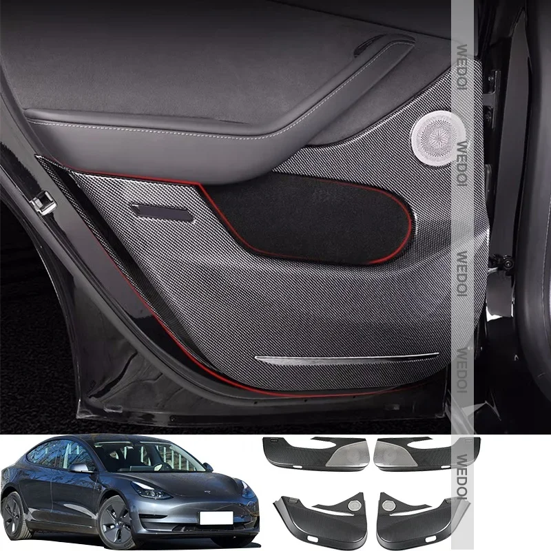 ل تسلا نموذج 3 Y عتبة باب السيارة غير مرئية مكافحة Kict وسادة حماية الجانب حافة ABS المواد 2022 2023 ملصقات حامي